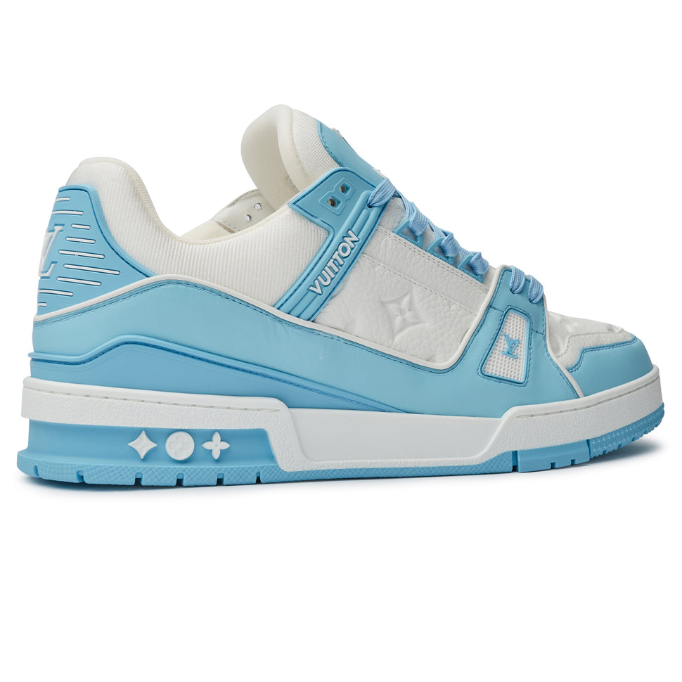 LOUIS VUITTON LV MONOGRAM WHITE SKY BLUE SNEAKER - SNEAKE.STORE