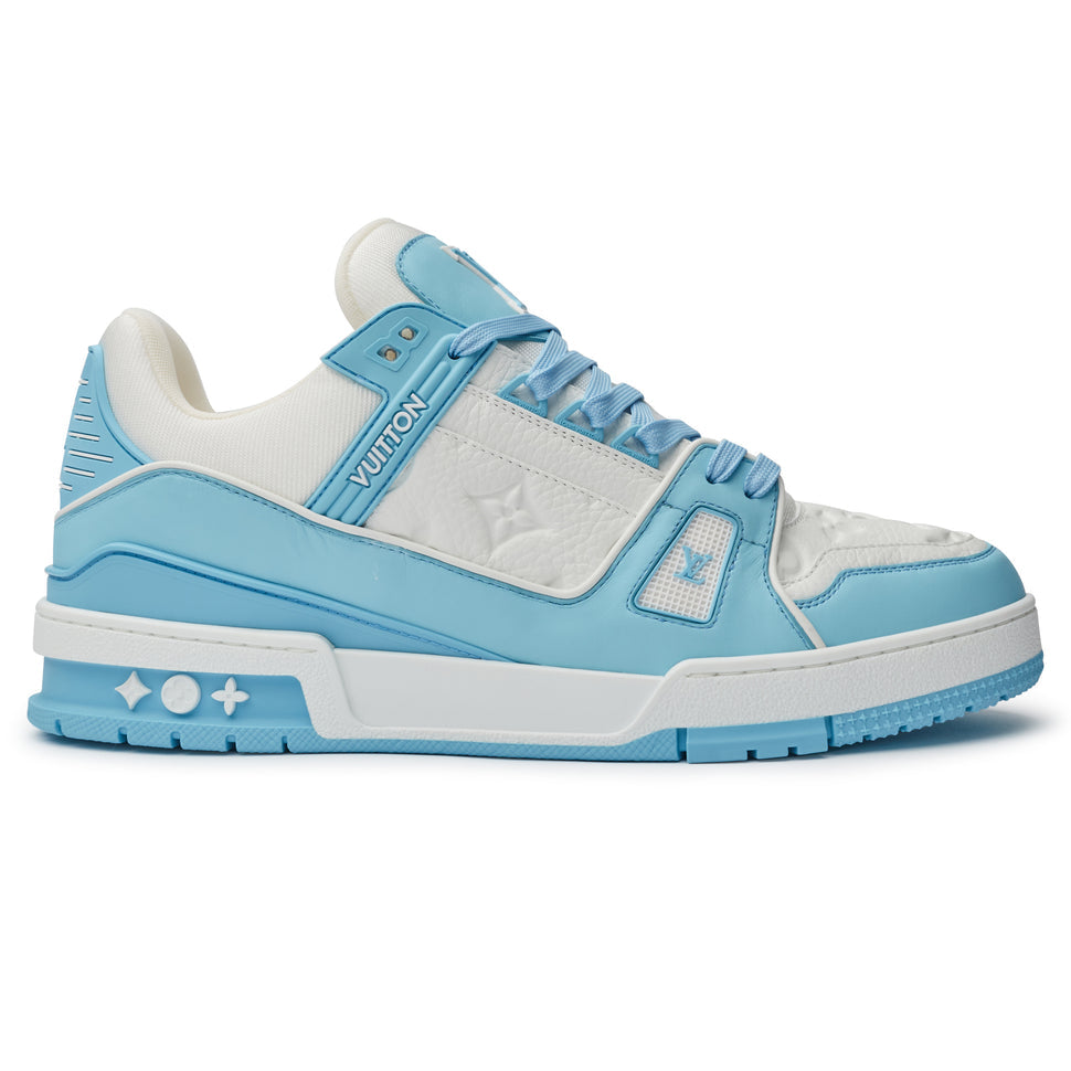 LOUIS VUITTON LV MONOGRAM WHITE SKY BLUE SNEAKER - SNEAKE.STORE