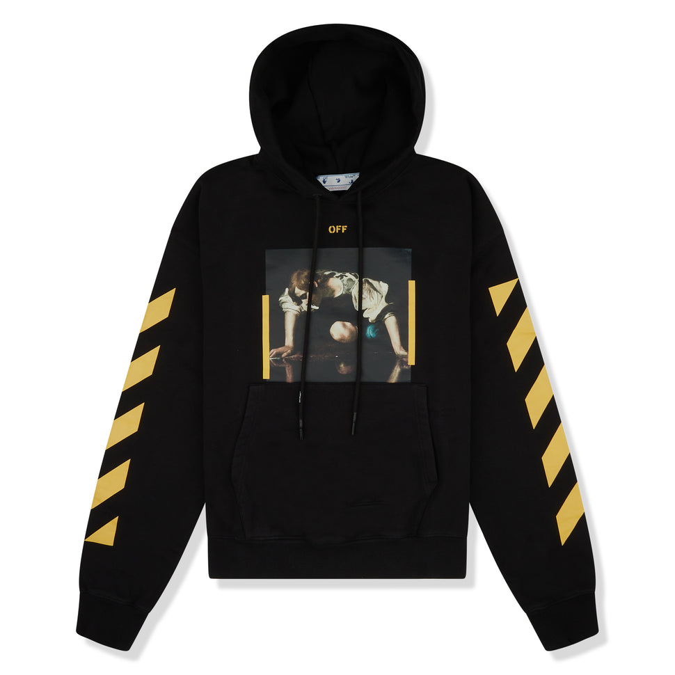 OFF-WHITE CARAVAGGIO ‘NARCISSUS’ BLACK YELLOW HOODIE - SNEAKE.STORE