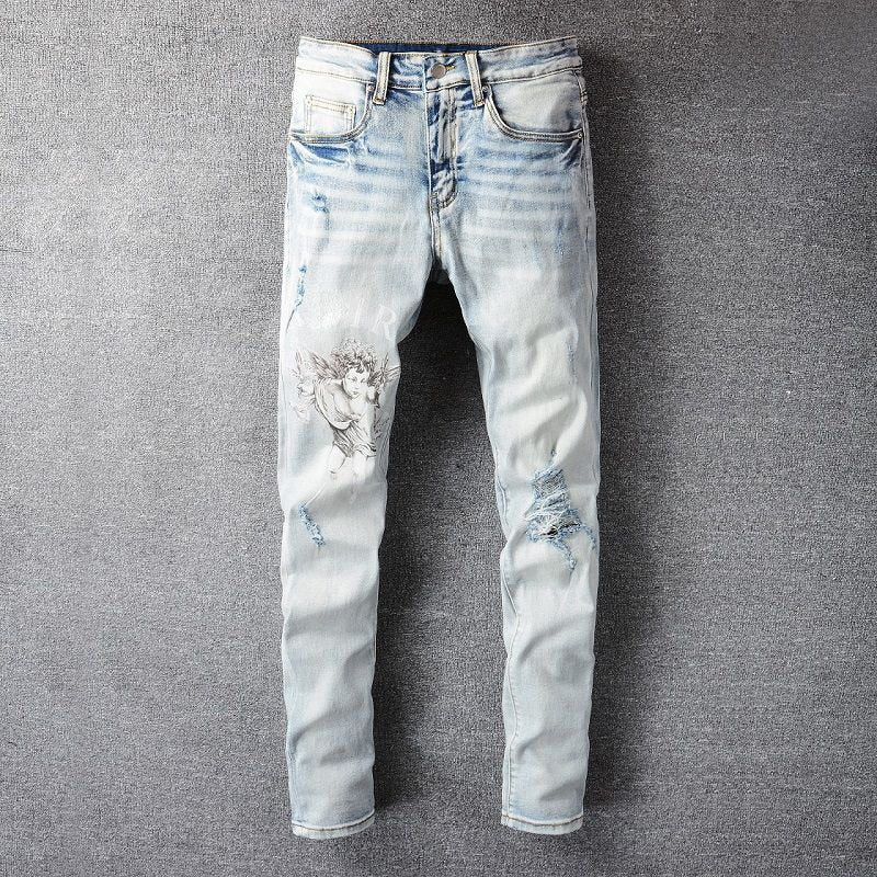 AMIRI - JEANS Black Letter Angel Printing - SNEAKE.STORE