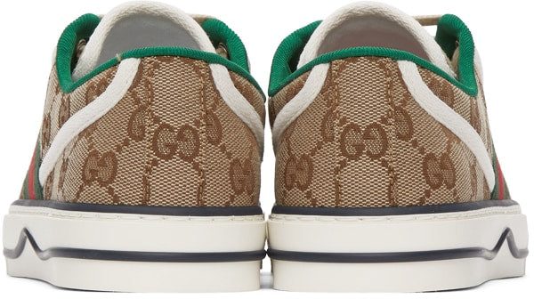 Beige GG Supreme 'Gucci Tennis 1977' Sneakers - SNEAKE.STORE